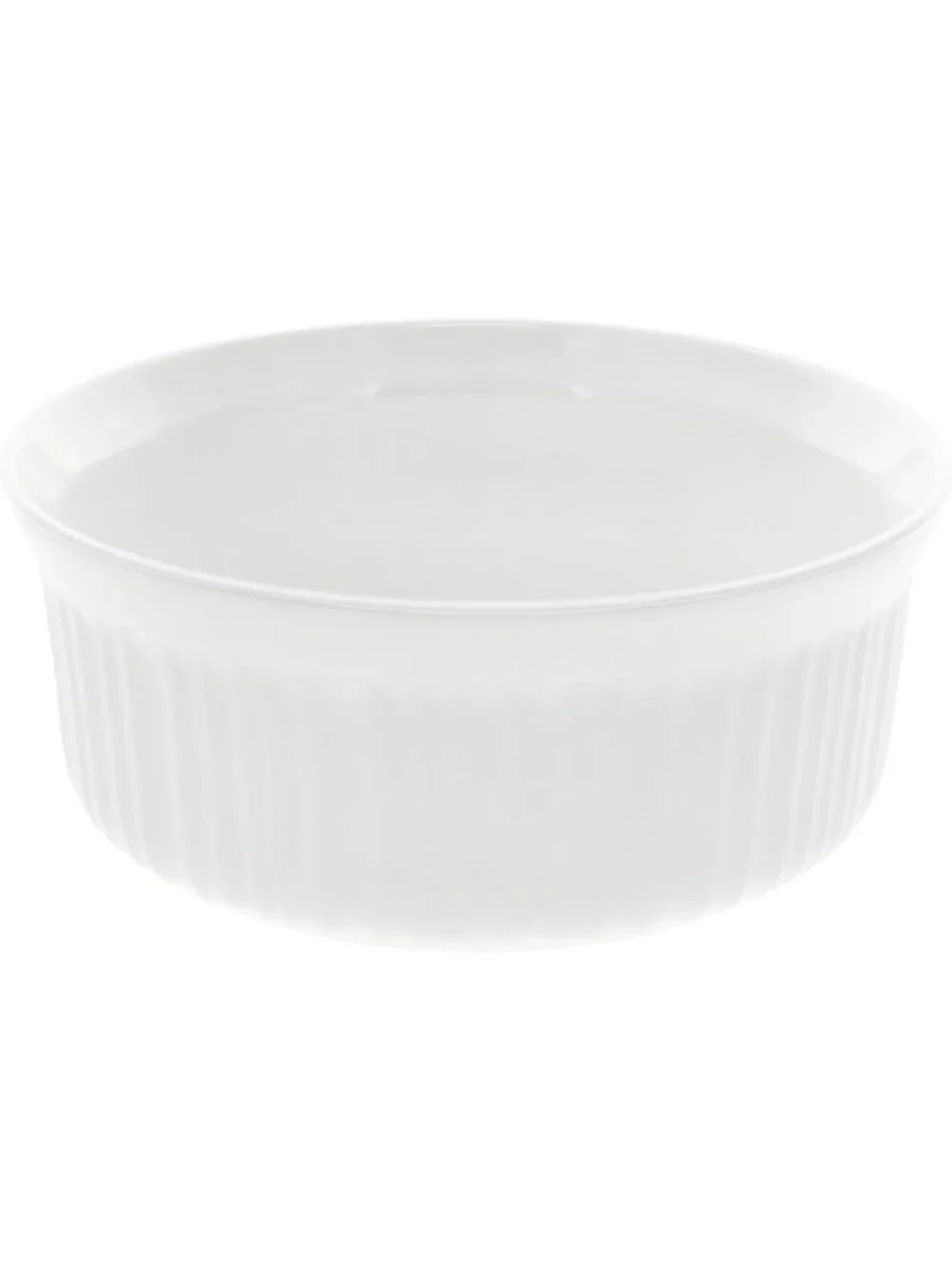 2.5 Qt Round French White Casserole Dish - Versatile Bakeware for Kitchen